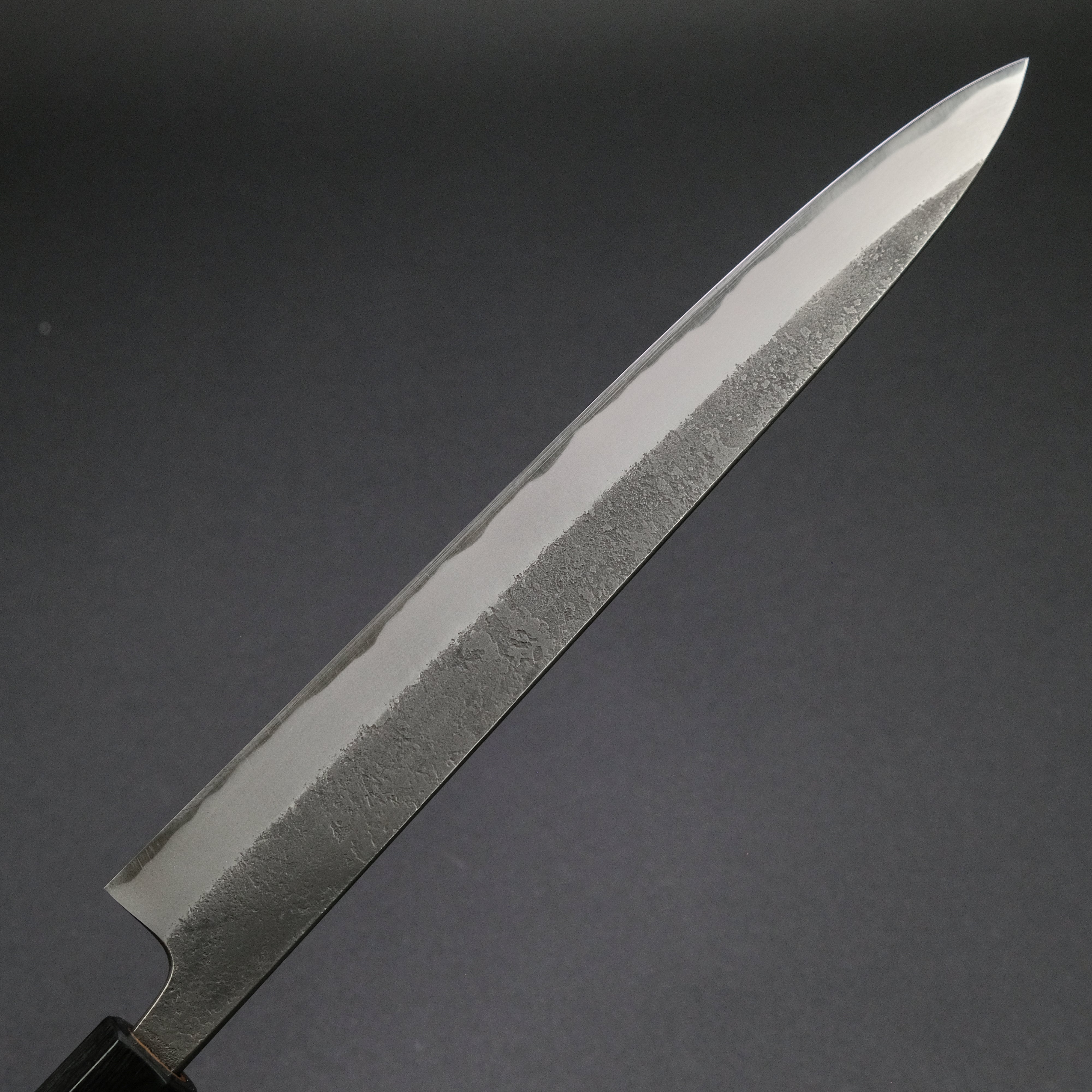 Premium Toshihiro Wakui Kurouchi Nashiji Blue #2 Sujihiki Knife 270mm - Handcrafted Japanese Chef Knife with Ebony Handle - Perfect for Slicing Meat, Sushi & Precision Cutting