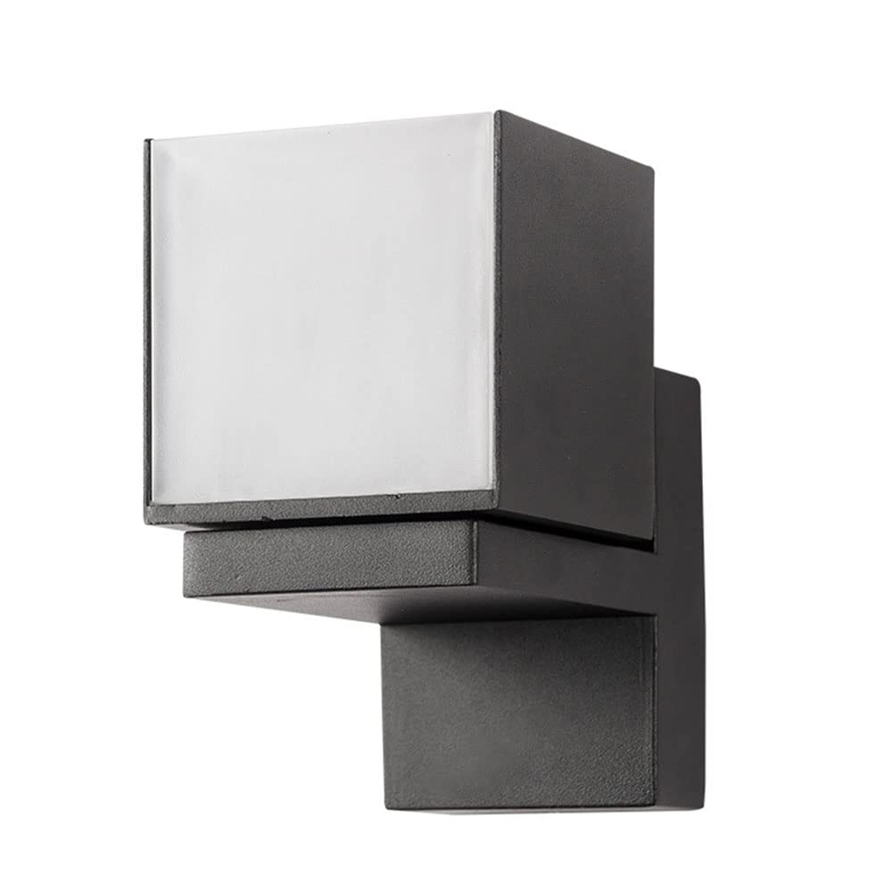 6W LED Outdoor Wall Lights - Modern Waterproof Exterior Wall Sconce Lamp for Garden, Corridor, Patio & Porch Lighting - Black Warm White Fixture - Perfect for House Exterior, Pathway & Entryway Illumination