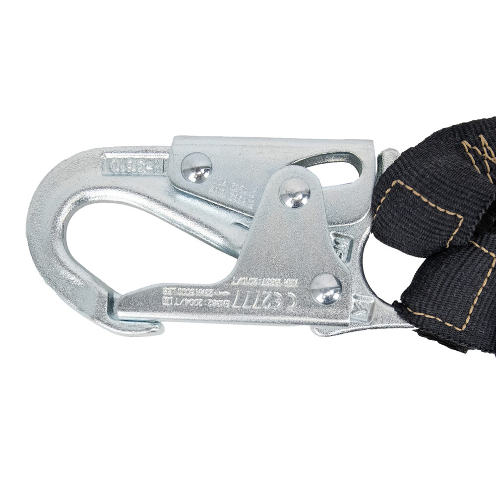 Arc Flash 6' Internal Energy Absorbing Lanyard - Aramid Fiber Dual Leg Safety Harness with Rebar Hooks for Electrical Work & Fall Protection | Perfect for Utility Workers & Construction Sites