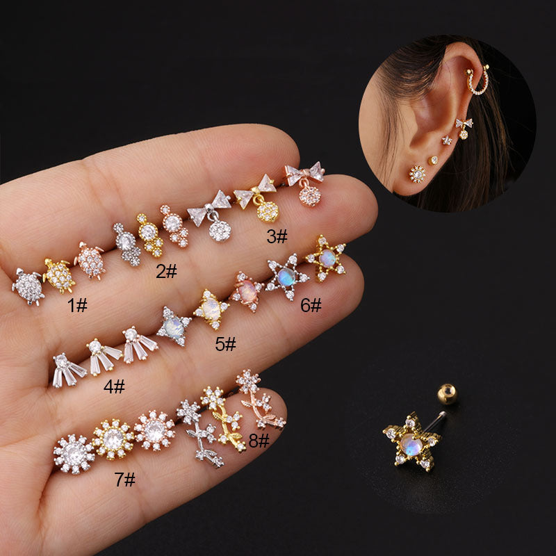 20G Cartilage Tiny Stud Earrings - Delicate Flower Design for Women | Perfect for Daily Wear, Parties & Gifts