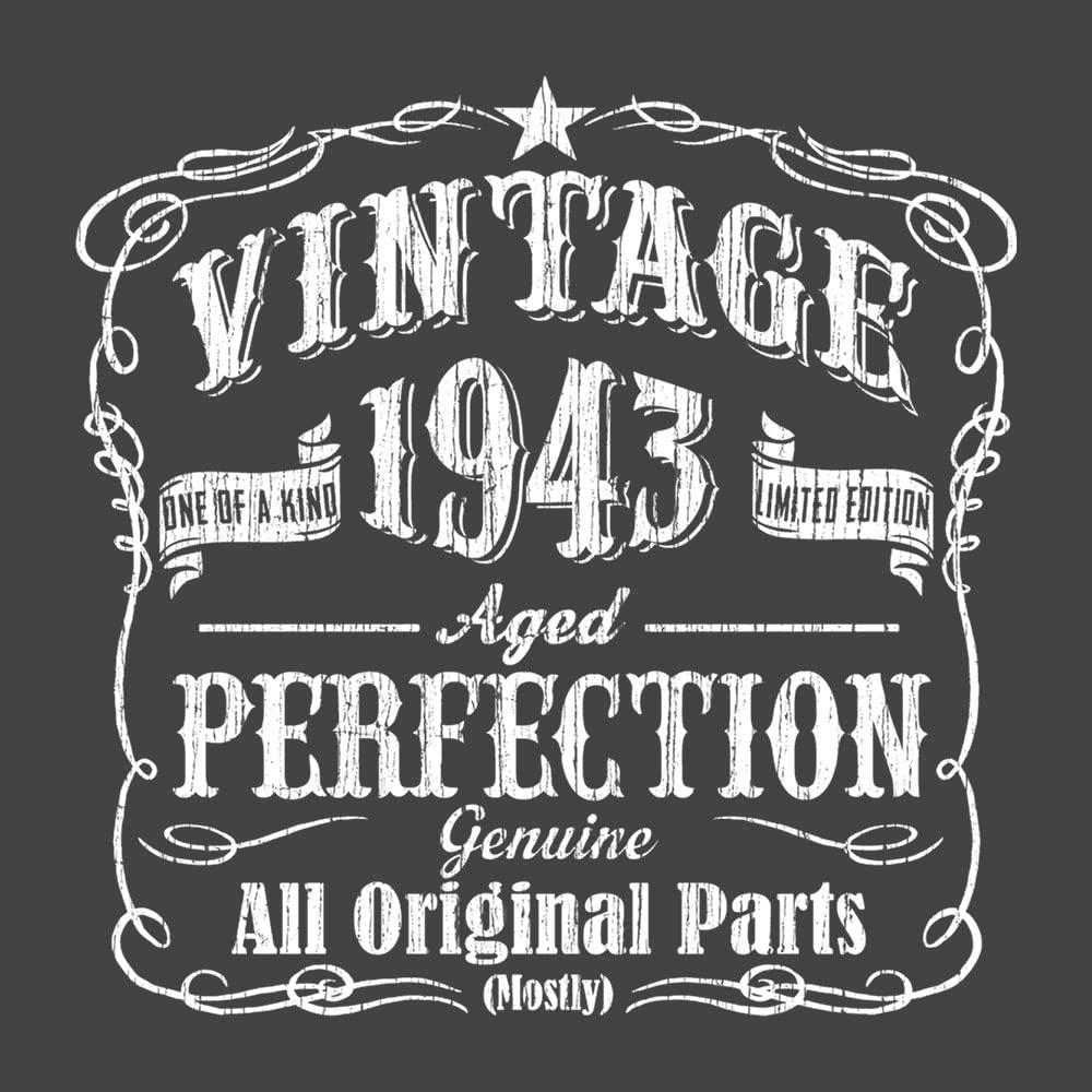 Vintage 1940s Style T-Shirt for Men - 82nd Birthday Gift, Retro 80 Year Old Apparel - Perfect for Birthday Parties, Family Gatherings & Nostalgic Fashion