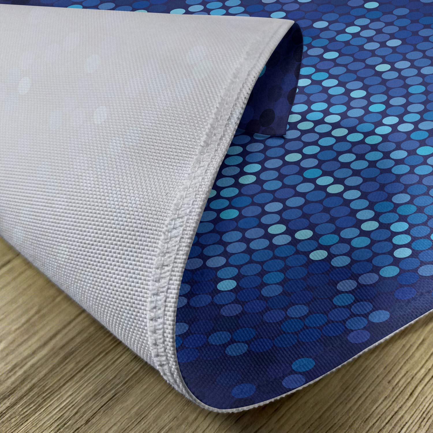 Ambesonne Abstract Spiral Fractal Mosaic Place Mats Set of 4 - Washable Fabric Dining Table Mats with Dots & Circle Disco Print in Navy & Violet Blue - Perfect for Kitchen Decor, Dinner Parties, and Stylish Home Entertaining
