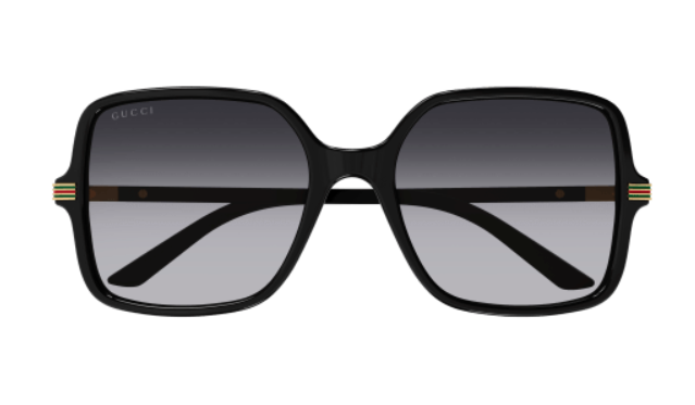 Gucci GG1449S 001 Black/Grey Oversized Square Gradient Sunglasses for Women - UV Protection Fashion Shades for Beach, Driving & Outdoor Activities