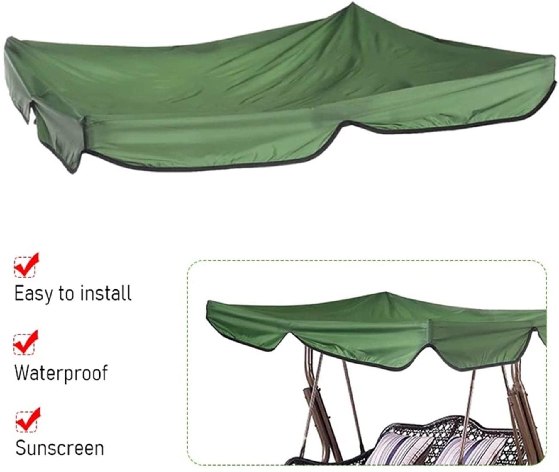 Waterproof Patio Chair Covers for Outdoor Furniture - UV Resistant Swing Chair & Hammock Sunshade - Replacement Covers for Rocking Chairs, Egg Chairs & Courtyard Seating | Perfect for Backyard, Garden & Poolside Relaxation