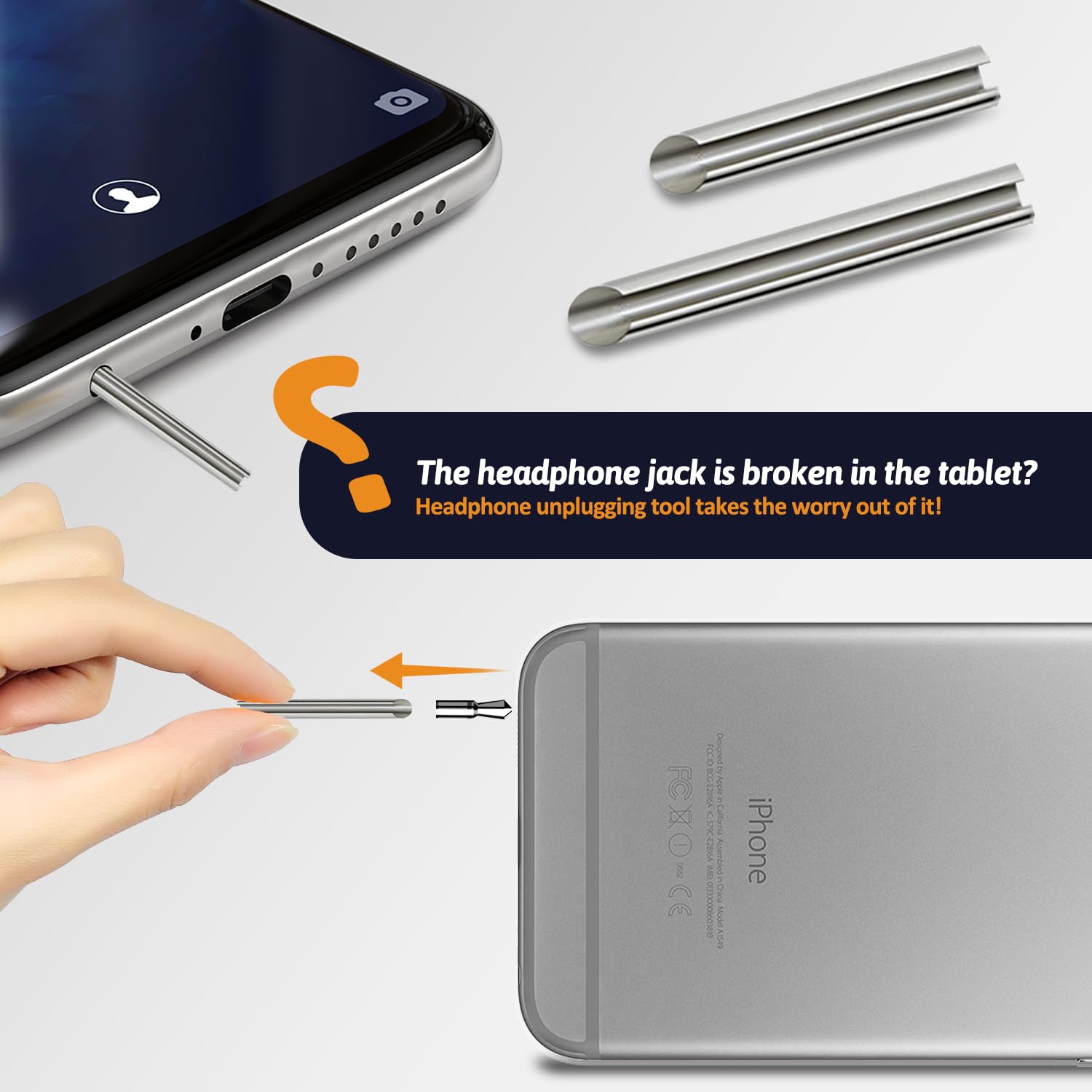 Premium Headphone Jack Removal Tool - Extract Broken Headphone Plugs from iPhone, Samsung & Mobile Devices | Easy DIY Repair Kit for Headphone Port Issues | Perfect for Electronics Repair Shops & Home Use