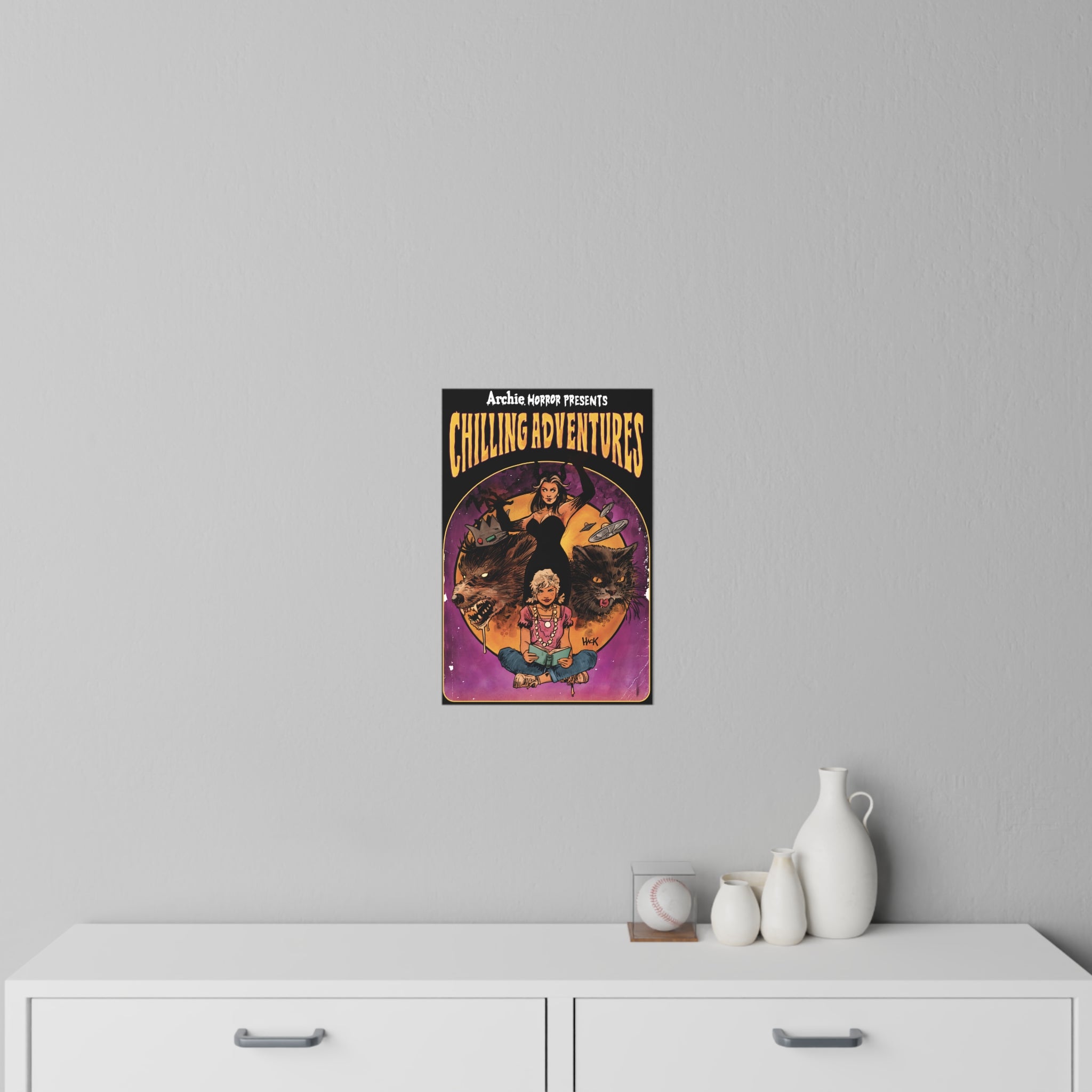 Archie Horror Presents Chilling Adventures Wall Decals - Jinx & Madam Satan Horror Decor for Bedroom, Living Room, Halloween Party