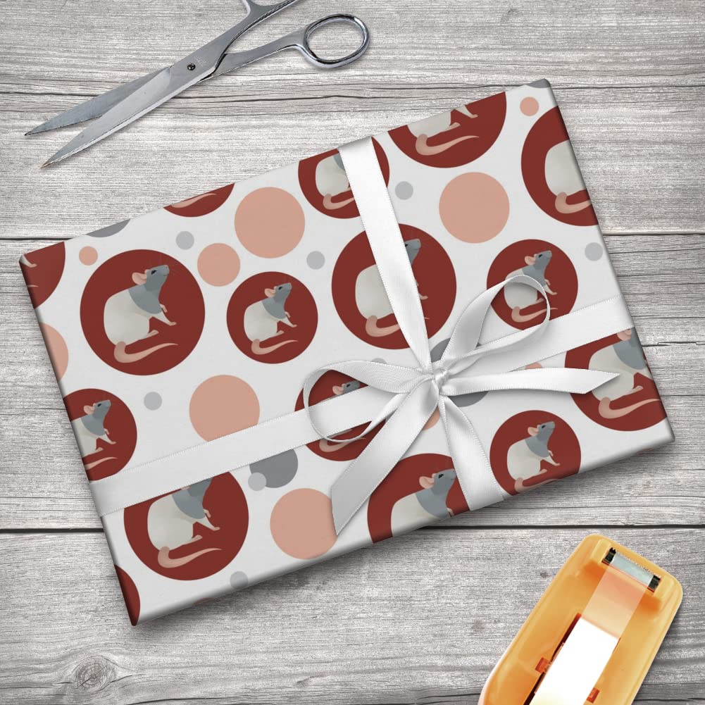 GRAPHICS & MORE Hooded Rat Themed Gift Wrap Paper Roll - Perfect for Birthday, Christmas, and Special Occasion Presents - 24