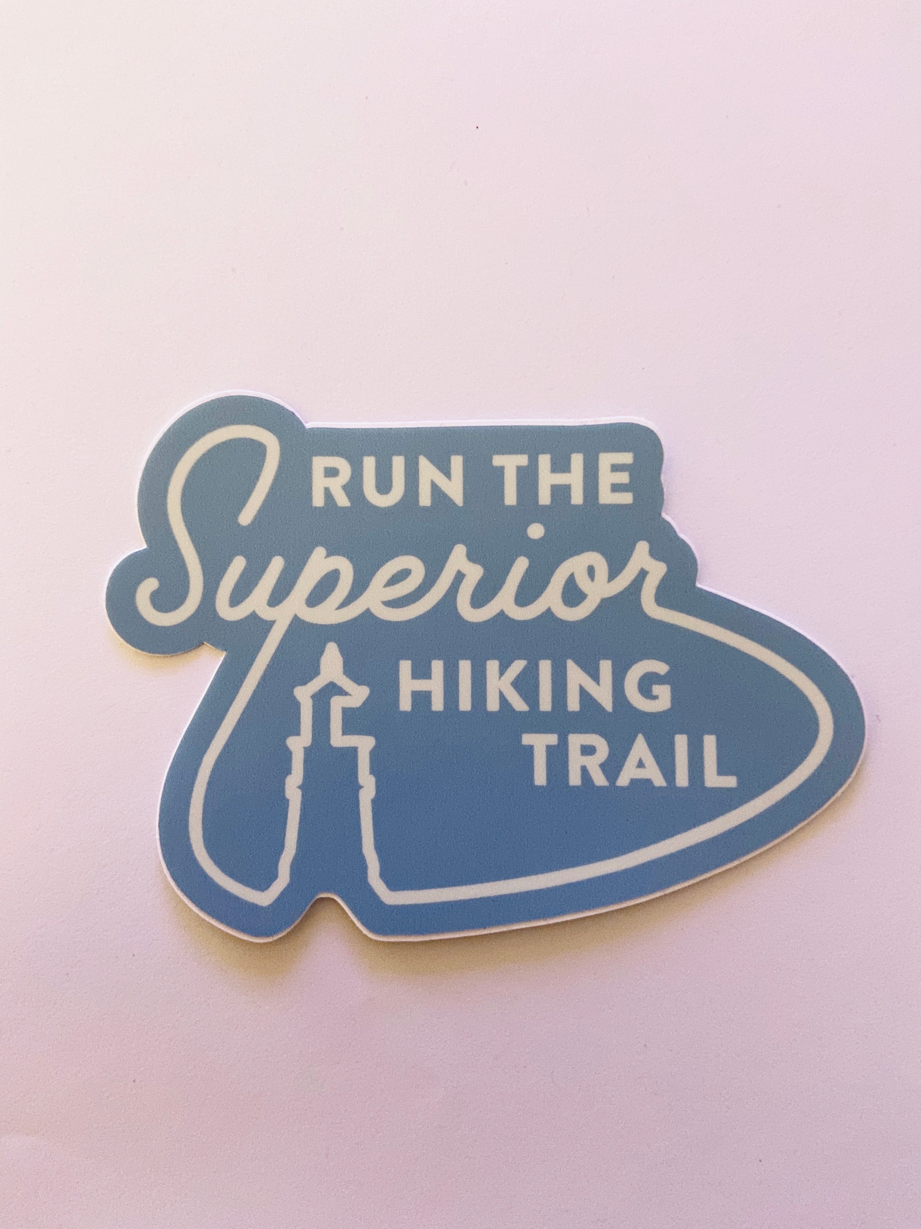 Premium Hiking Trail Sticker - Durable Vinyl Decal for Outdoor Enthusiasts (Blue) | Perfect for Water Bottles, Laptops, and Camping Gear