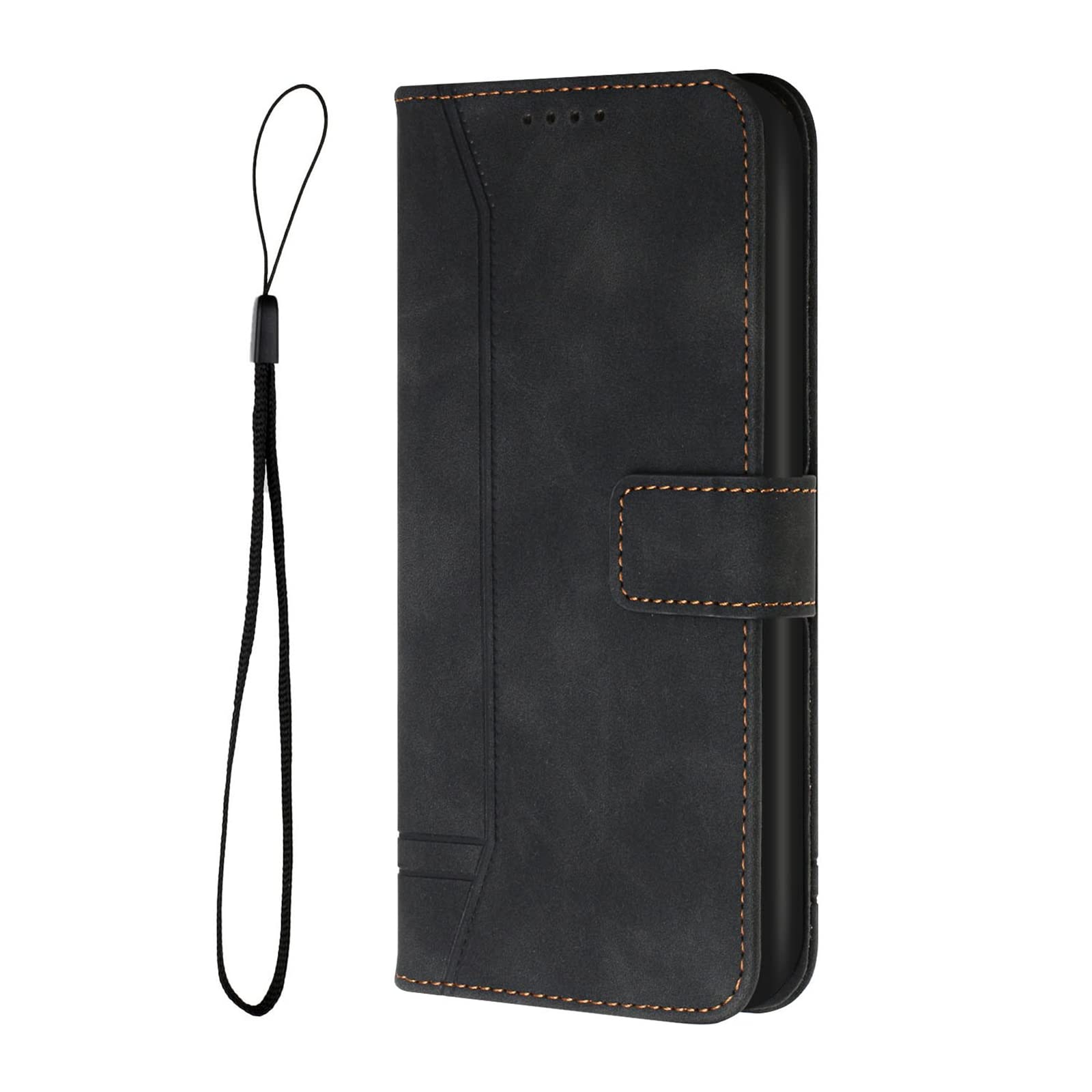 Premium PU Leather Magnetic Flip Wallet Case for Moto G Stylus 2021 - Built-in Kickstand & Card Slots | Full Protection Cover for Motorola G Stylus 2021 (Black) | Perfect for Work, Travel & Daily Use