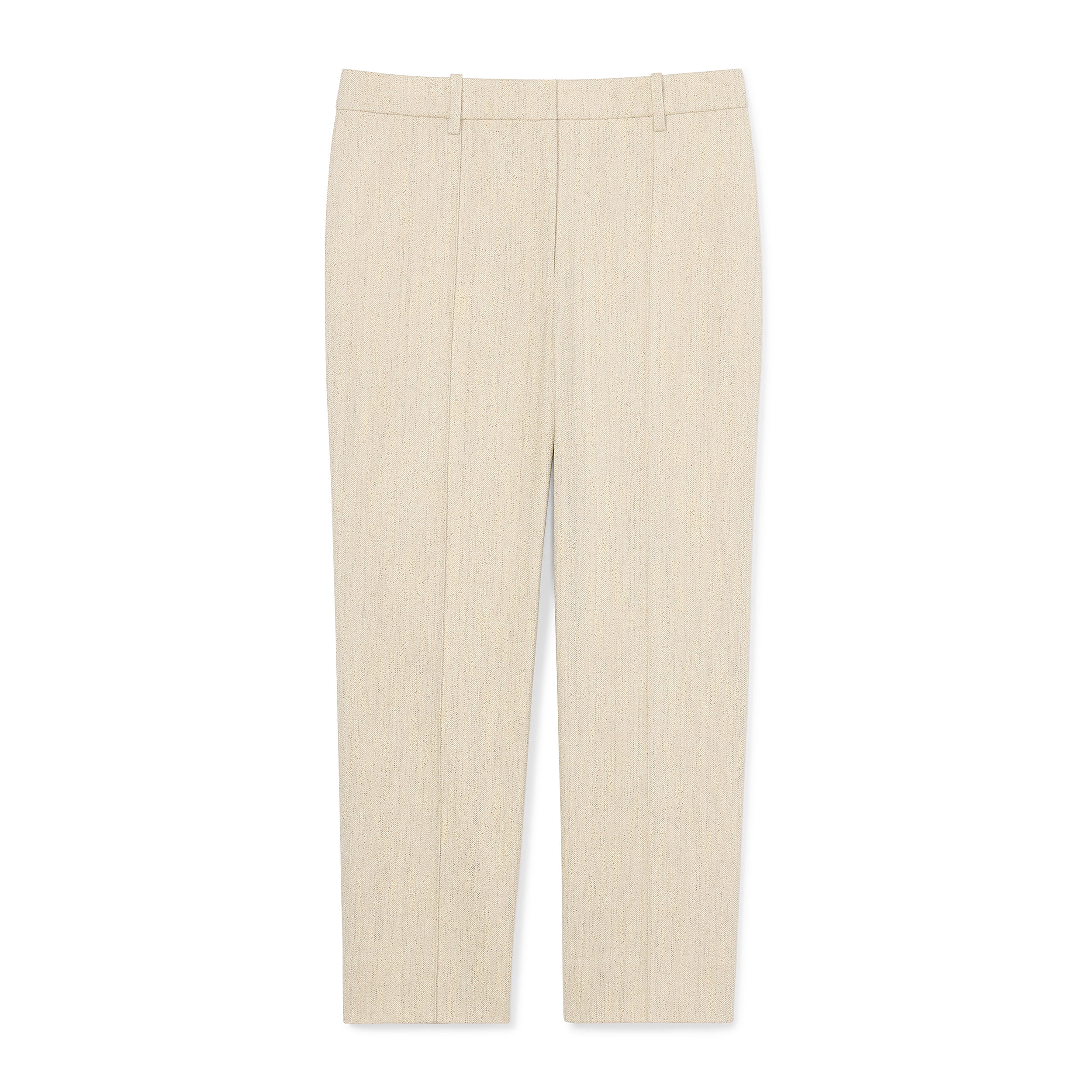 Pearl Pant Cotton Tweed Pants for Women - Ivory High Waisted Trousers | Comfortable Office Wear & Casual Outfits