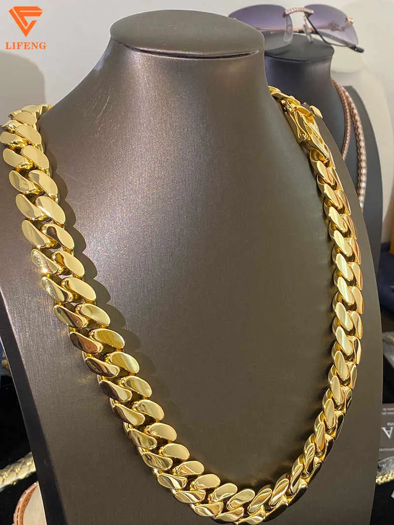 22K Gold Plated Cuban Link Chain Necklace for Men - 6mm Thick Hip Hop Jewelry Gift - Perfect for Parties, Weddings & Everyday Wear