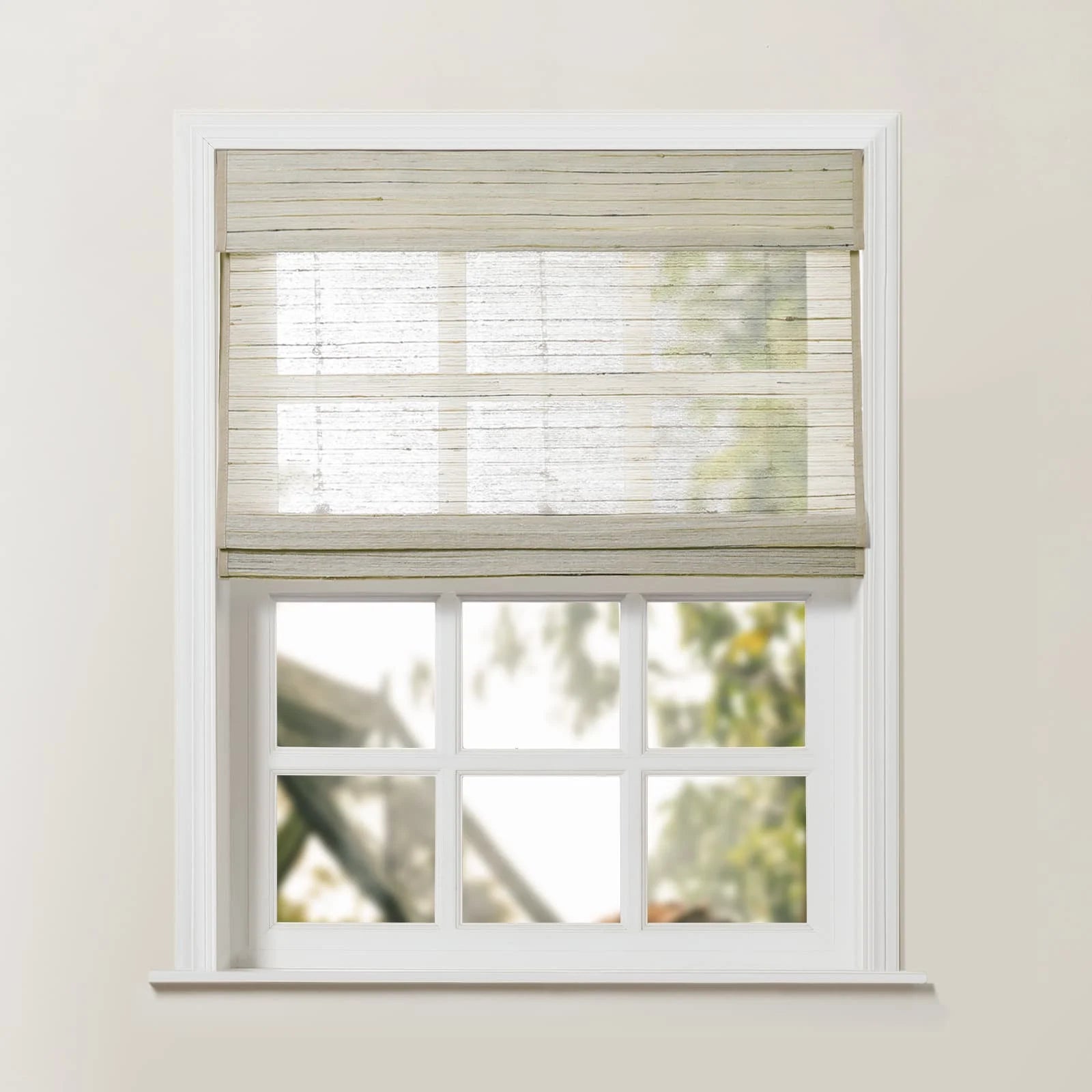 Rae Natural Ramie Jute Woven Wood Window Shades - Series D | Eco-Friendly Bamboo Blinds for Living Room, Bedroom & Office Privacy