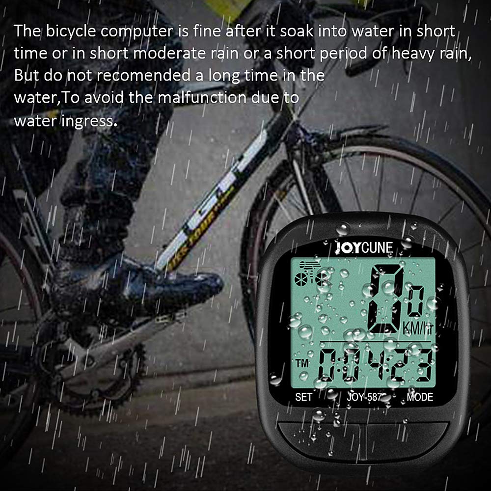 HUIOP Waterproof Wired Bike Computer with LED Display - Bicycle Speedometer & Stopwatch for Outdoor Cycling, Mountain Biking & Road Bikes | Accurate Speed Tracking for Fitness Training & Commuting