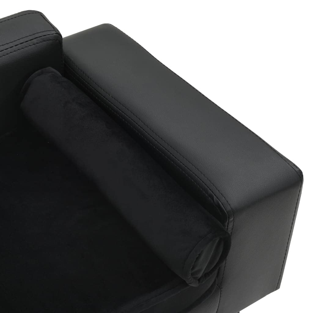 Charmma Leather Pet Sofa Bed - Washable Dog & Cat Couch for Small Pets - Home Lounger