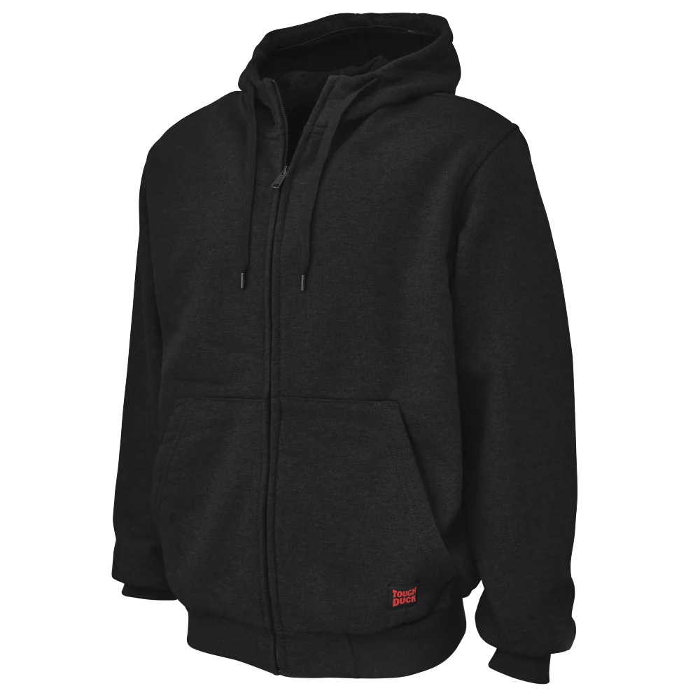 Tough Duck WJ21 Heavy Duty Zip Hoodie for Men - Durable Workwear for Construction, Outdoor & Cold Weather Activities