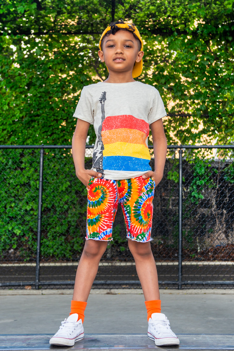 Appaman Boys' Guitar Stripes T-Shirt - Size 8 (Left) - Casual Cotton Tee for Kids, Playdates & Music Lovers