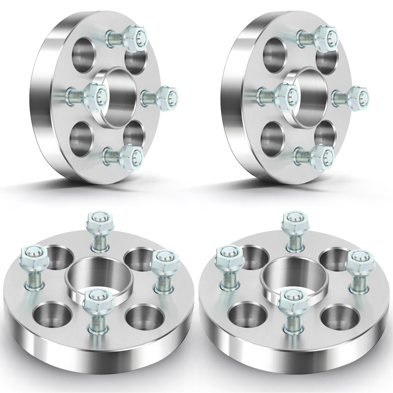 ECCPP 4pcs 1 Inch 4x100 Hub Centric Wheel Spacers - 4 Lug 4x100mm to 4x100mm - Compatible with Toyota Echo (1993-2002), Corolla (1989-1997), Tercel (1989-1997), and More - Perfect for Enhanced Wheel Fitment and Custom Stance Upgrades