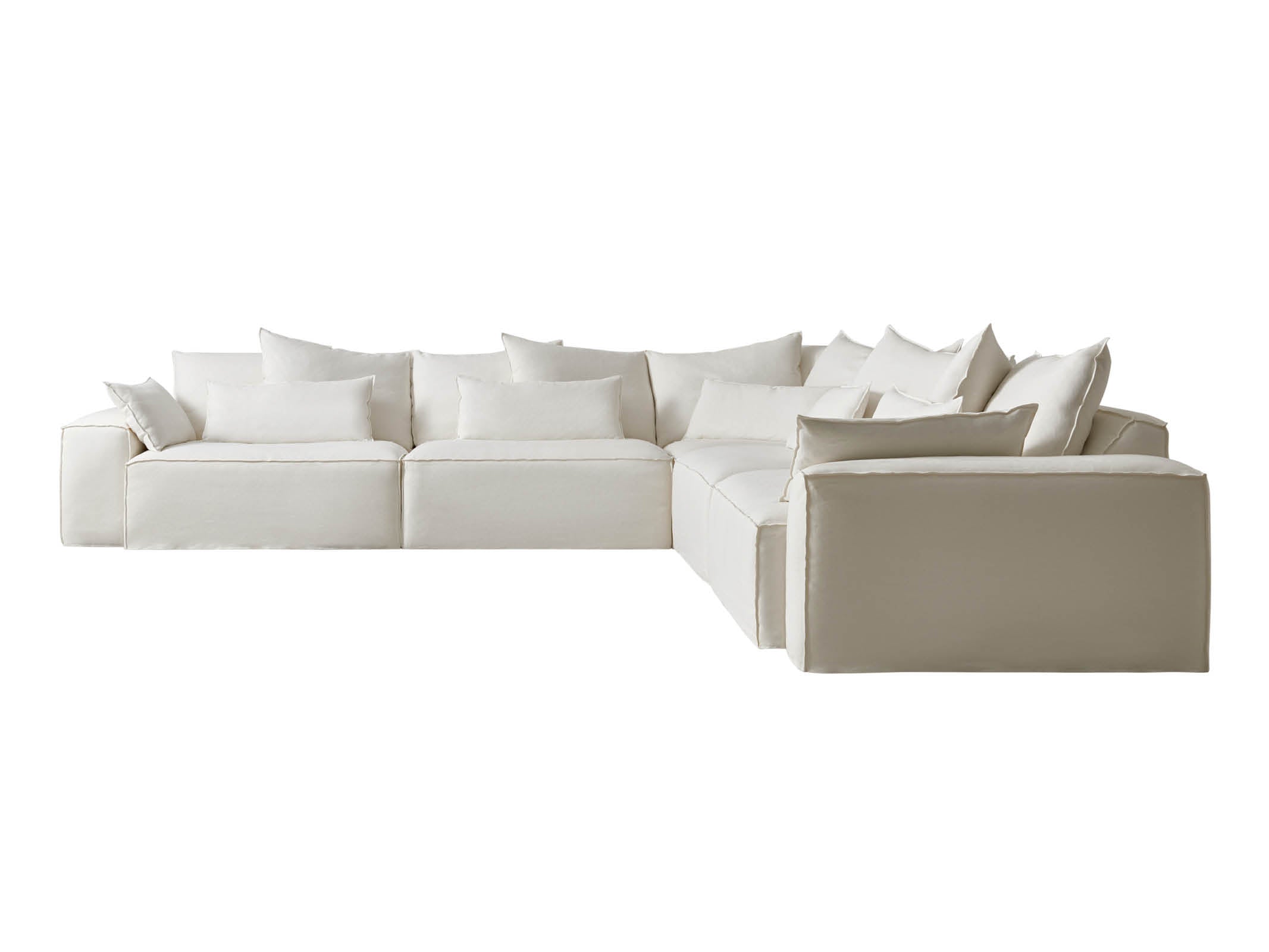 Modular Sofa Set - Modern Sectional Couch with Removable Cushions for Living Room, Lounge & Home Theater Comfortable Seating