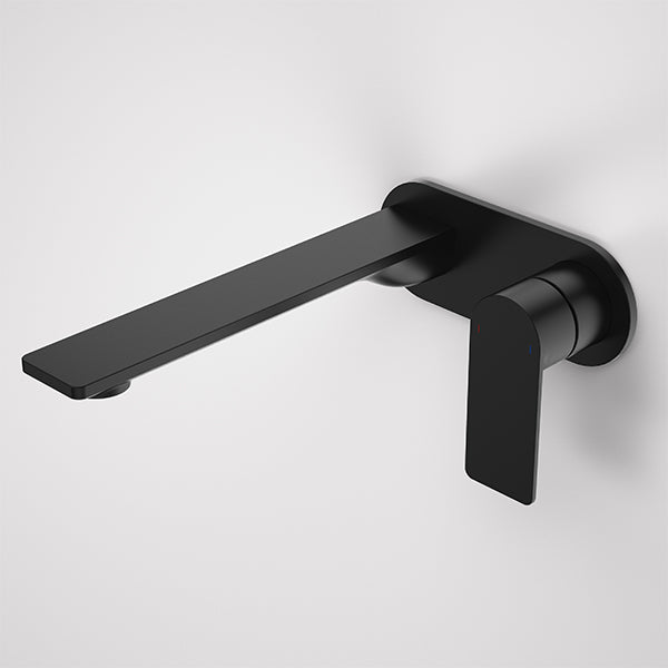 Caroma Urbane II 220mm Lead-Free Wall Basin Bath Mixer in Round Matte Black - Modern Bathroom Faucet for Vanity Sinks and Bathtubs