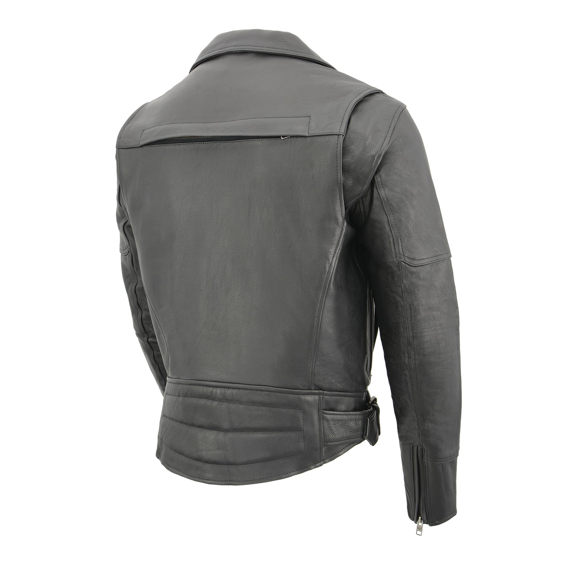 Milwaukee Leather MLM1570 Utility Pocket Motorcycle Jacket with Side Belt Buckle - Durable Riding Gear for Men, Perfect for Commuting & Adventure Motorcycling