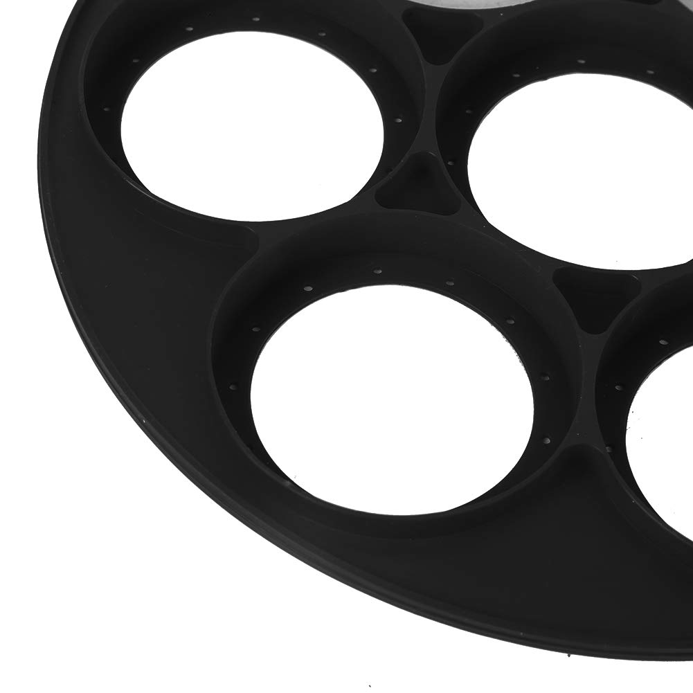 Nonstick Silicone 7-Hole Round Egg Pancake Maker Mold - DIY Baking Tool for Cakes, Cookies & Muffins with Double Handles - Perfect for Breakfast, Brunch & Kids' Snacks