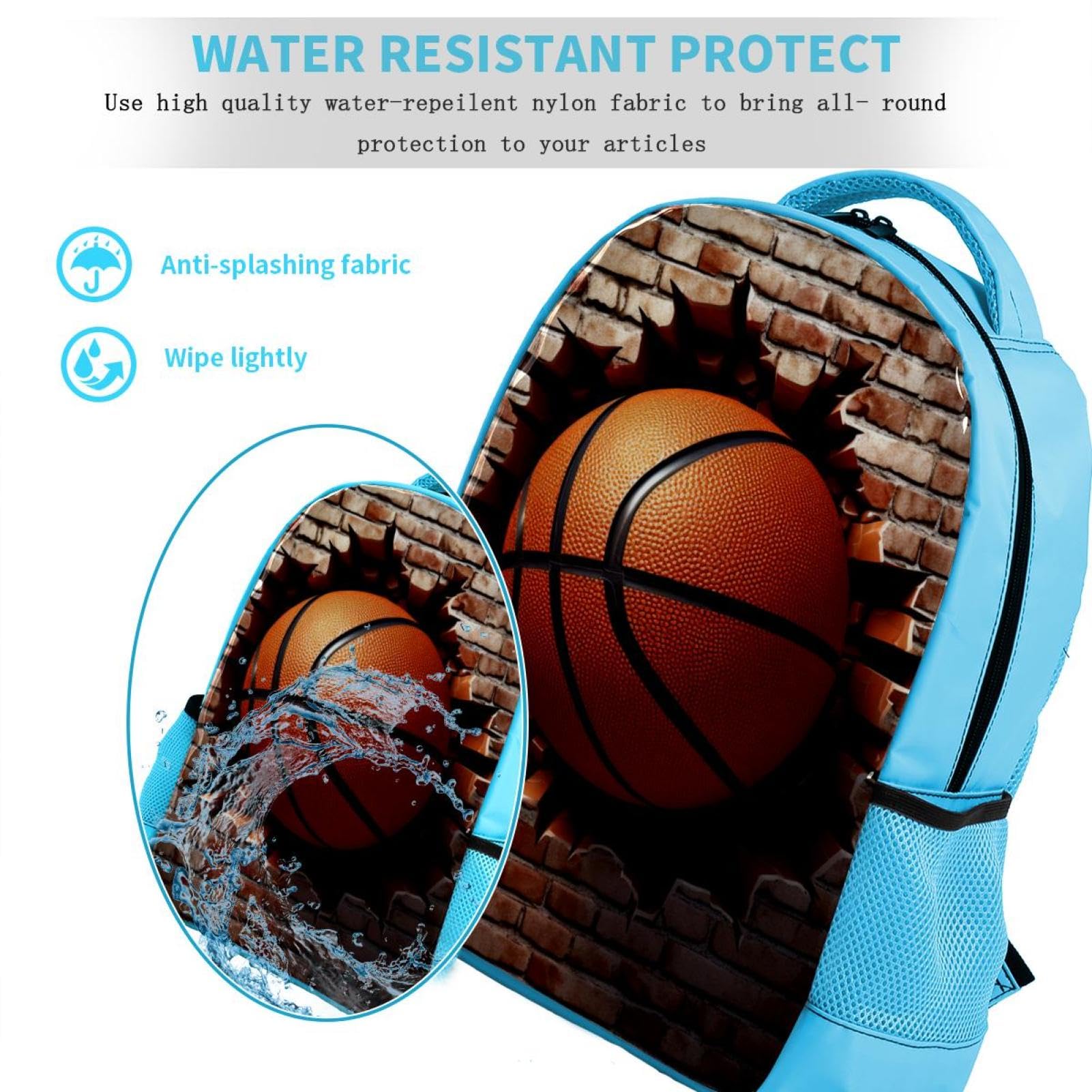 Stylish Travel Backpack for Women & Men - Durable Ball Basketball Wall Texture Design - Perfect for Commuting, Gym, School & Outdoor Adventures