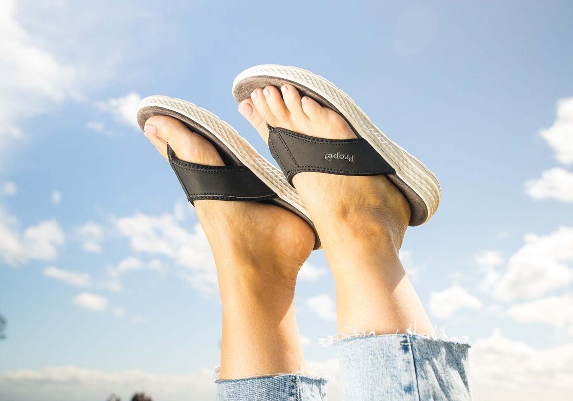 Propet TravelActiv FT Women's Comfortable Wide Width Thong Sandals - Perfect for Travel, Beach & Casual Summer Wear
