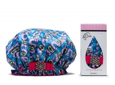 Dry Divas Washable Shower Cap (Atomic Glo) - Waterproof Bath Shower Cap for Women & Men, Reusable & Adjustable Hair Protection for Swimming, Spa, Travel & Home Use