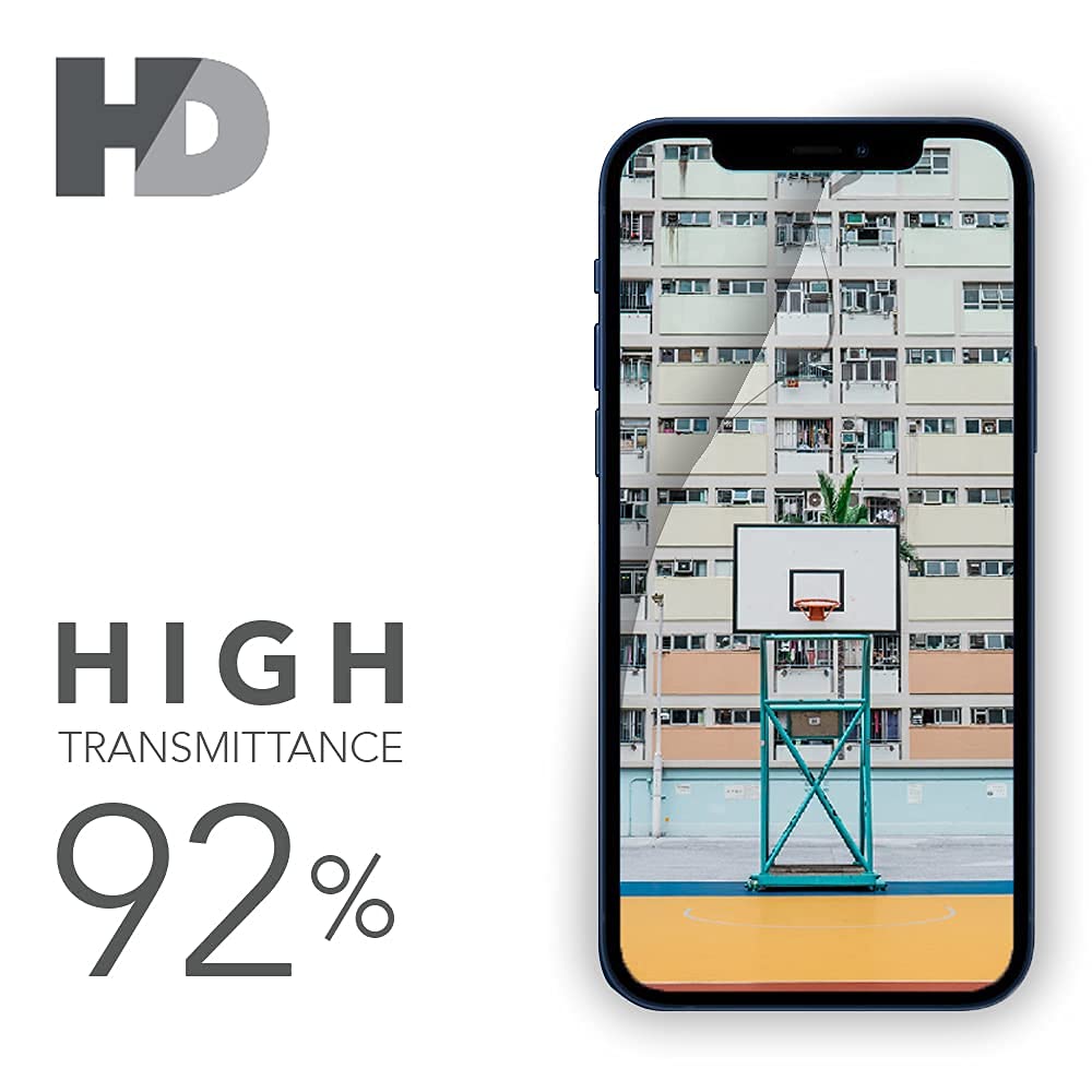 Flexible Glass Screen Protector for iPhone 12 Pro/12 - 9H HD for Gaming & Work