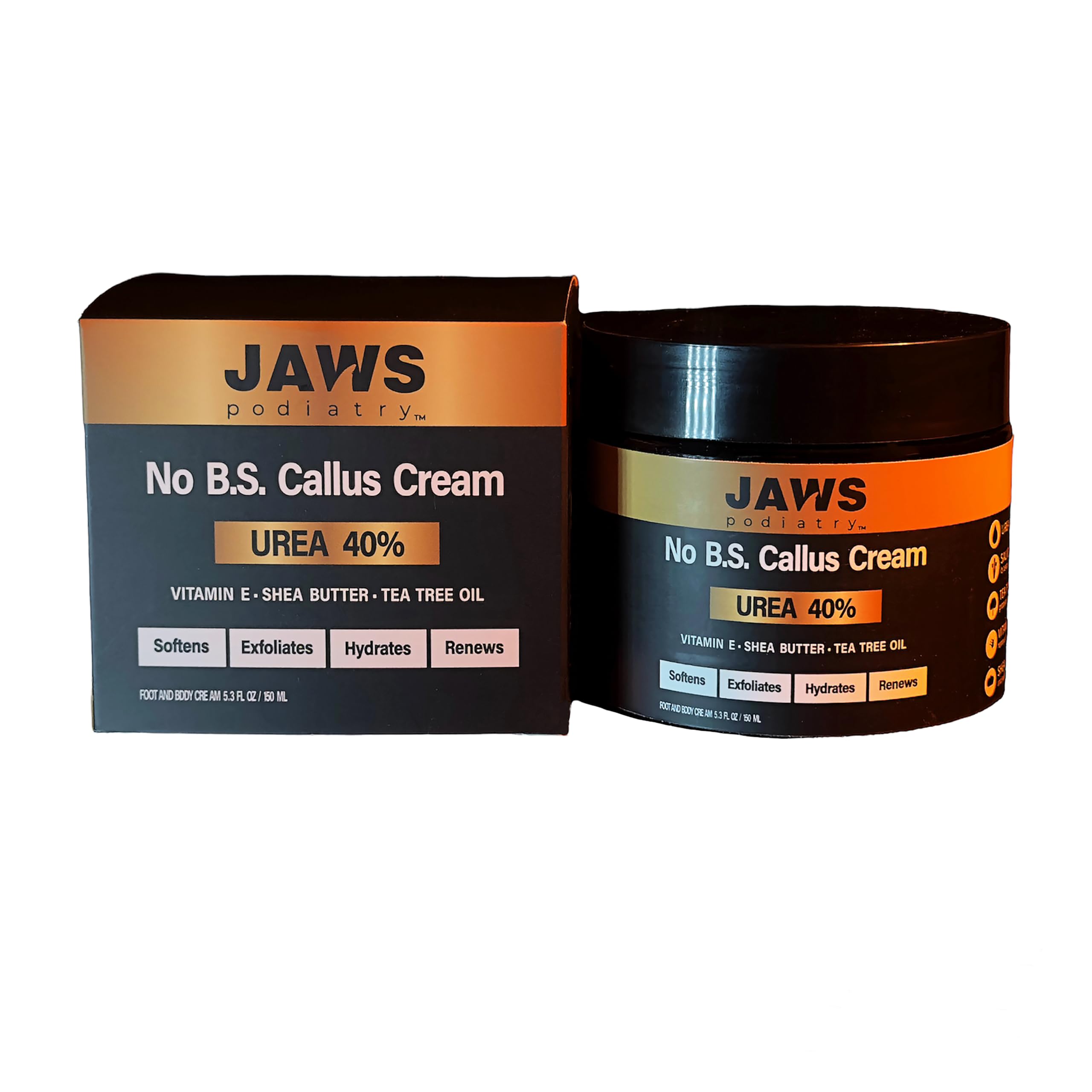 40% Urea Foot Cream for Callus Removal - Moisturizing & Exfoliating Treatment for Dry Cracked Heels, Hands, Knees & Elbows - Skin Renewal & Hydration Therapy - Perfect for Pedicures, Winter Foot Care & Cracked Skin Repair