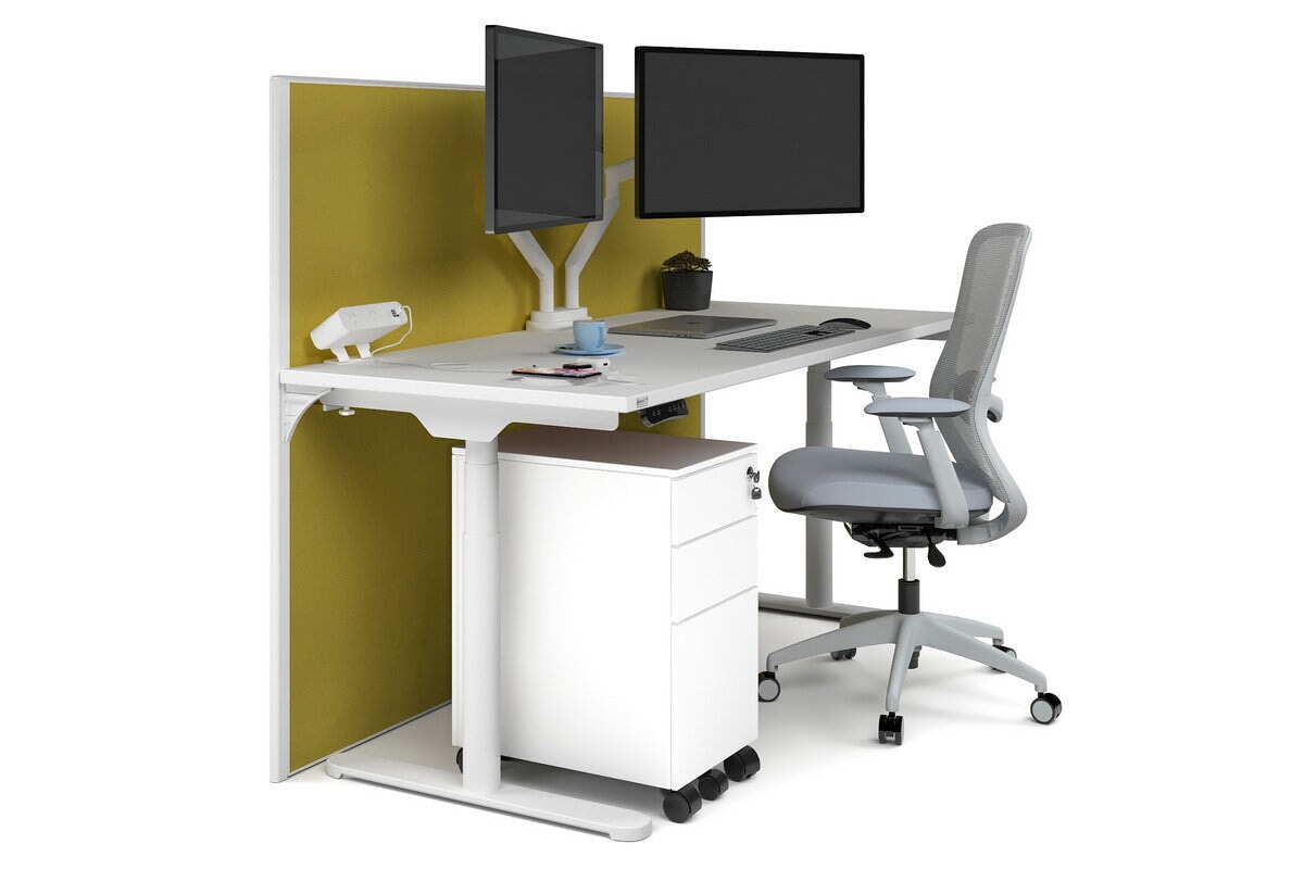 Flexi Premium Height Adjustable Single Workstation [1800L x 700W] - Ergonomic Standing Desk for Home Office, Gaming & Study - Electric Sit Stand Desk with Memory Function