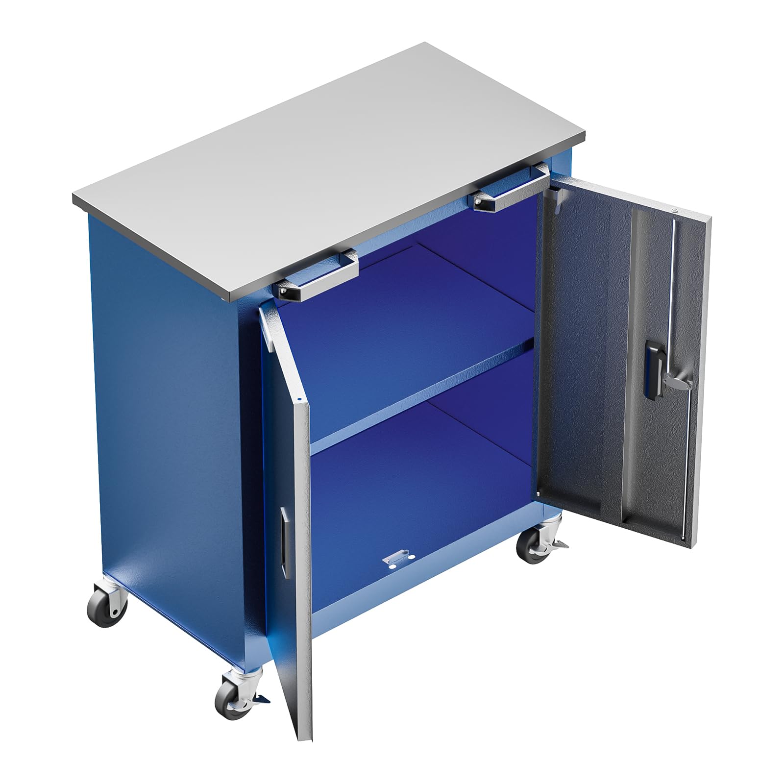 5-Drawer & 7-Drawer Rolling Tool Cabinet with Wheels - Heavy Duty Double Door Tool Chest with Connecting Buckles for Garage, Workshop & Professional Use