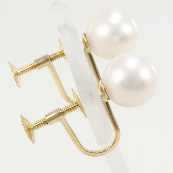18K Yellow Gold Pearl Earrings for Women - Classic Elegant Stud Earrings with Genuine Pearls - Perfect for Weddings, Parties & Special Occasions