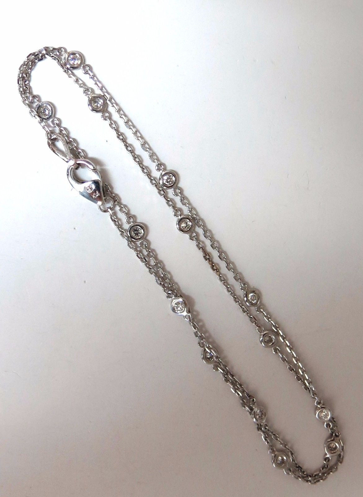 0.50 Carat Diamond Station Necklace in 14K Yellow Gold, 16 Inch - Perfect for Everyday Wear, Gifts & Special Occasions
