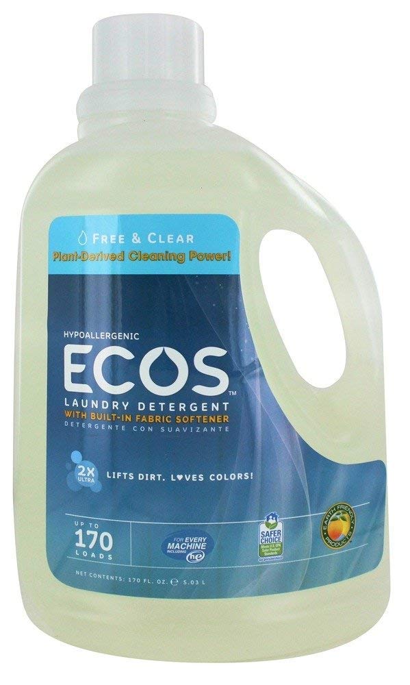 ECOS Laundry Detergent - Plant-Based, Hypoallergenic, Eco-Friendly Liquid Laundry Soap (170 Fl Oz) - Gentle on Skin, Perfect for Sensitive Skin & Baby Clothes