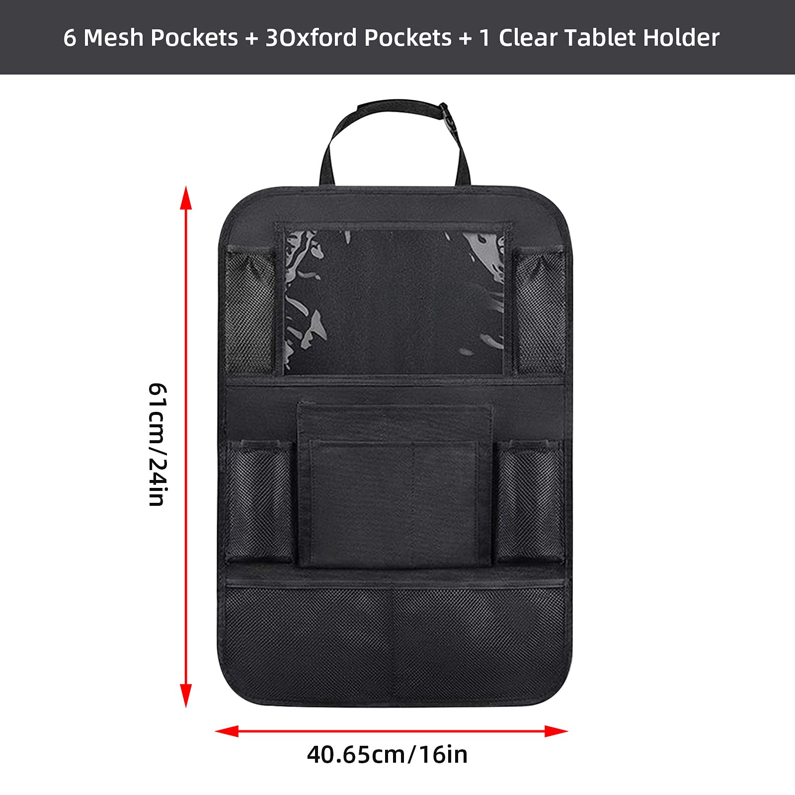2 Pack Car Backseat Organizer with 10