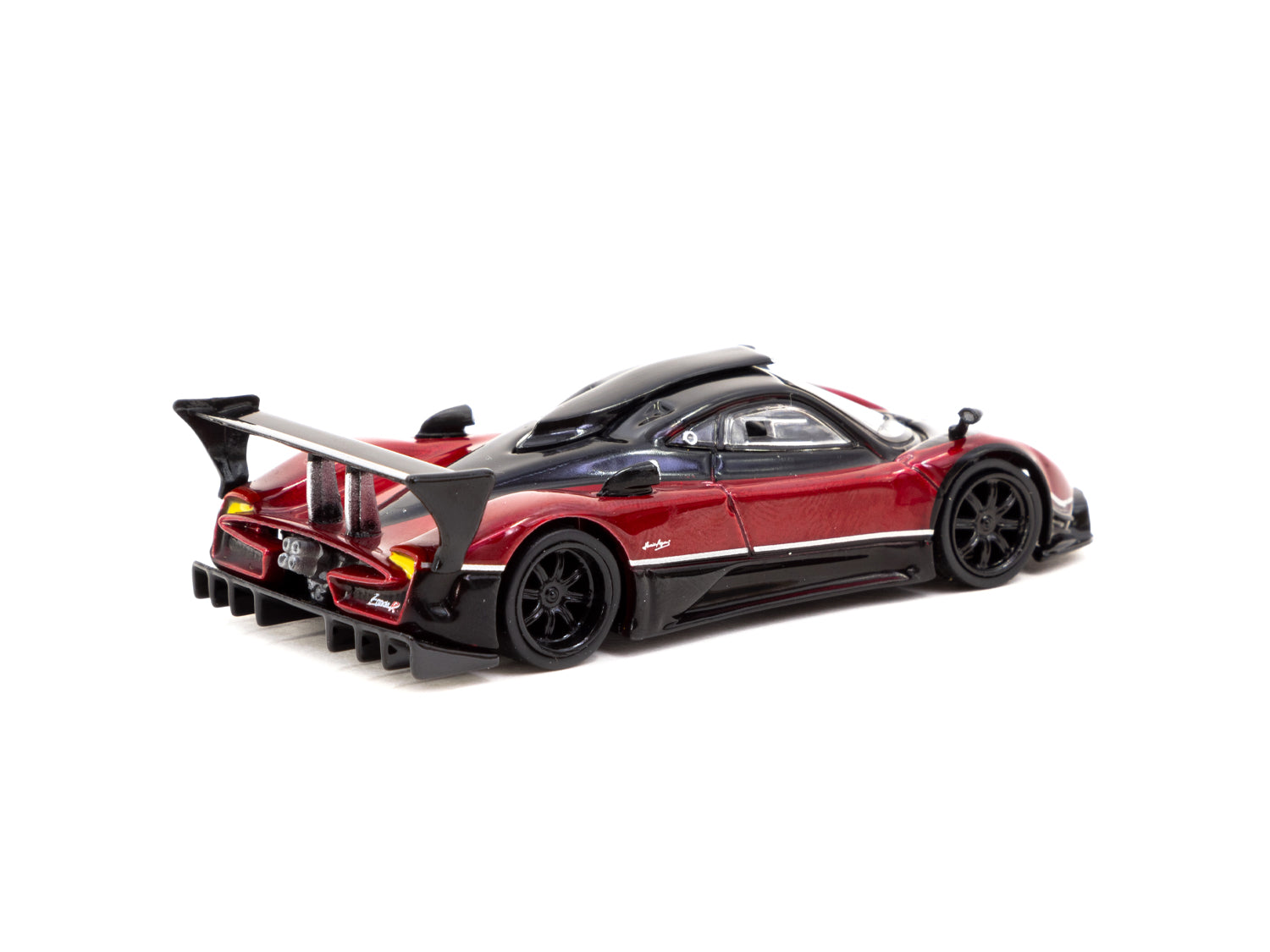 Tarmac Works 1/64 Scale Pagani Zonda R Rosso Dubai Diecast Model Car - Collectible Miniature for Display, Racing Enthusiasts & Dubai-Themed Collections