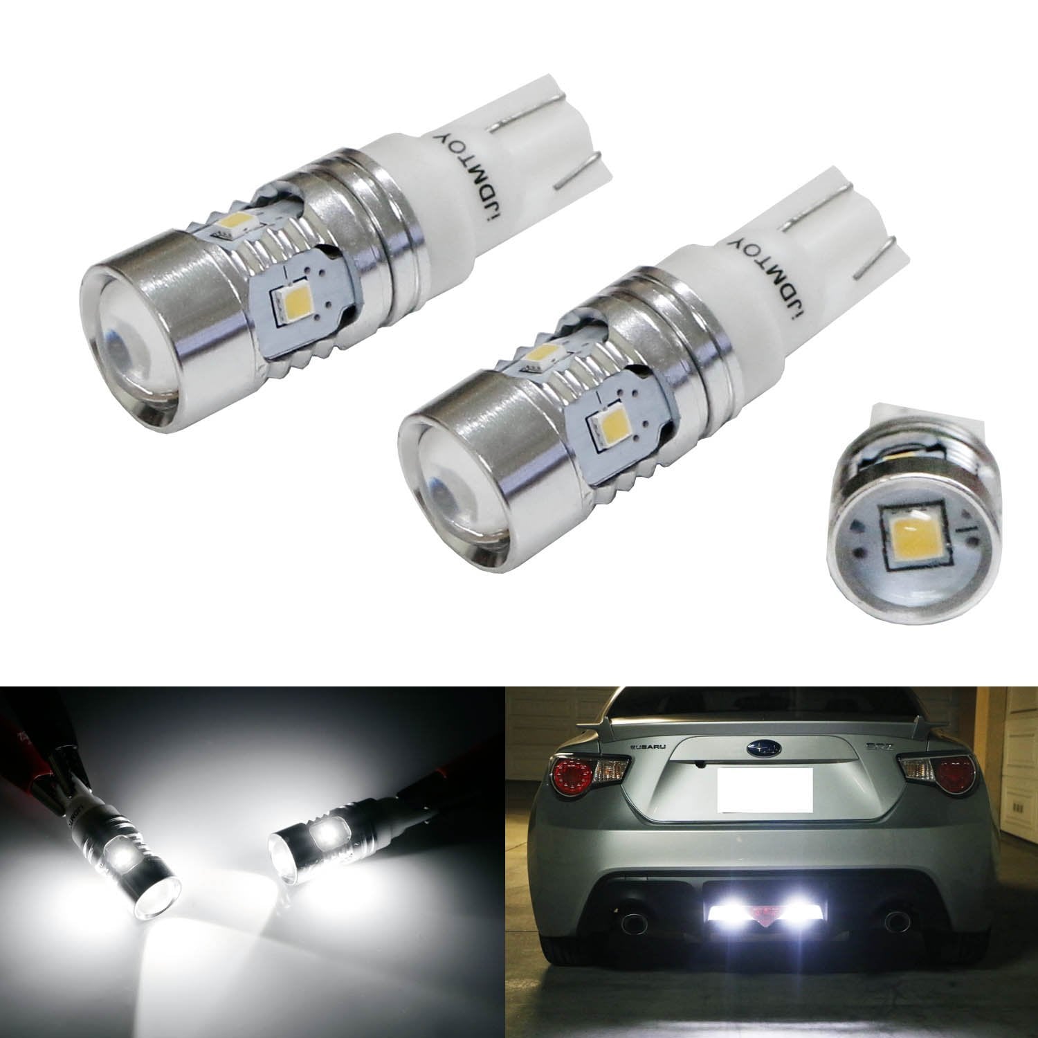 5-Pack 2835 Chipset T10 T15 LED Bulbs - Super Bright 912 920 921 906 Backup Reverse Lights for Cars, Trucks, SUVs - Perfect for Night Driving & Parking Safety