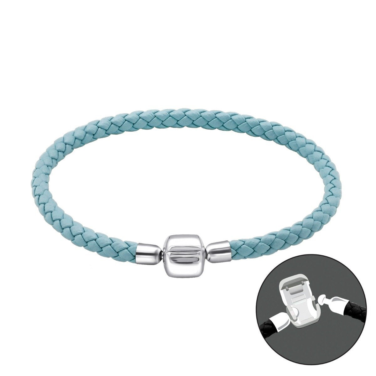 Blue Painted Leather Bracelet for Women - Handmade Adjustable Wristband - Boho Chic Jewelry Gift for Her - Perfect for Casual Wear, Parties & Everyday Fashion