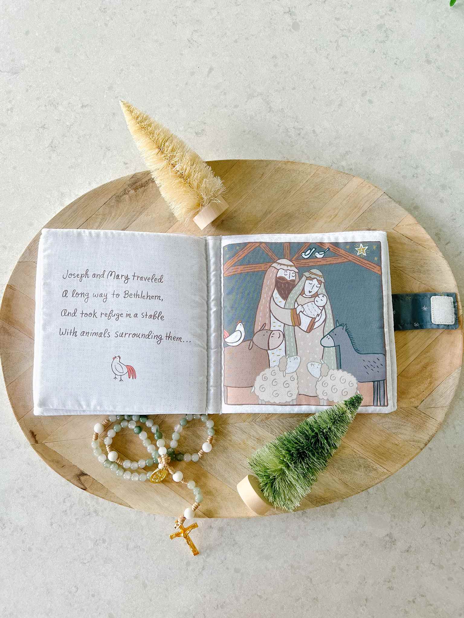 Happy Birthday Jesus Soft Book - Interactive Baby Cloth Book for Early Learning & Sensory Play - Perfect for Christmas Gifts, Baby Showers & Toddler Storytime