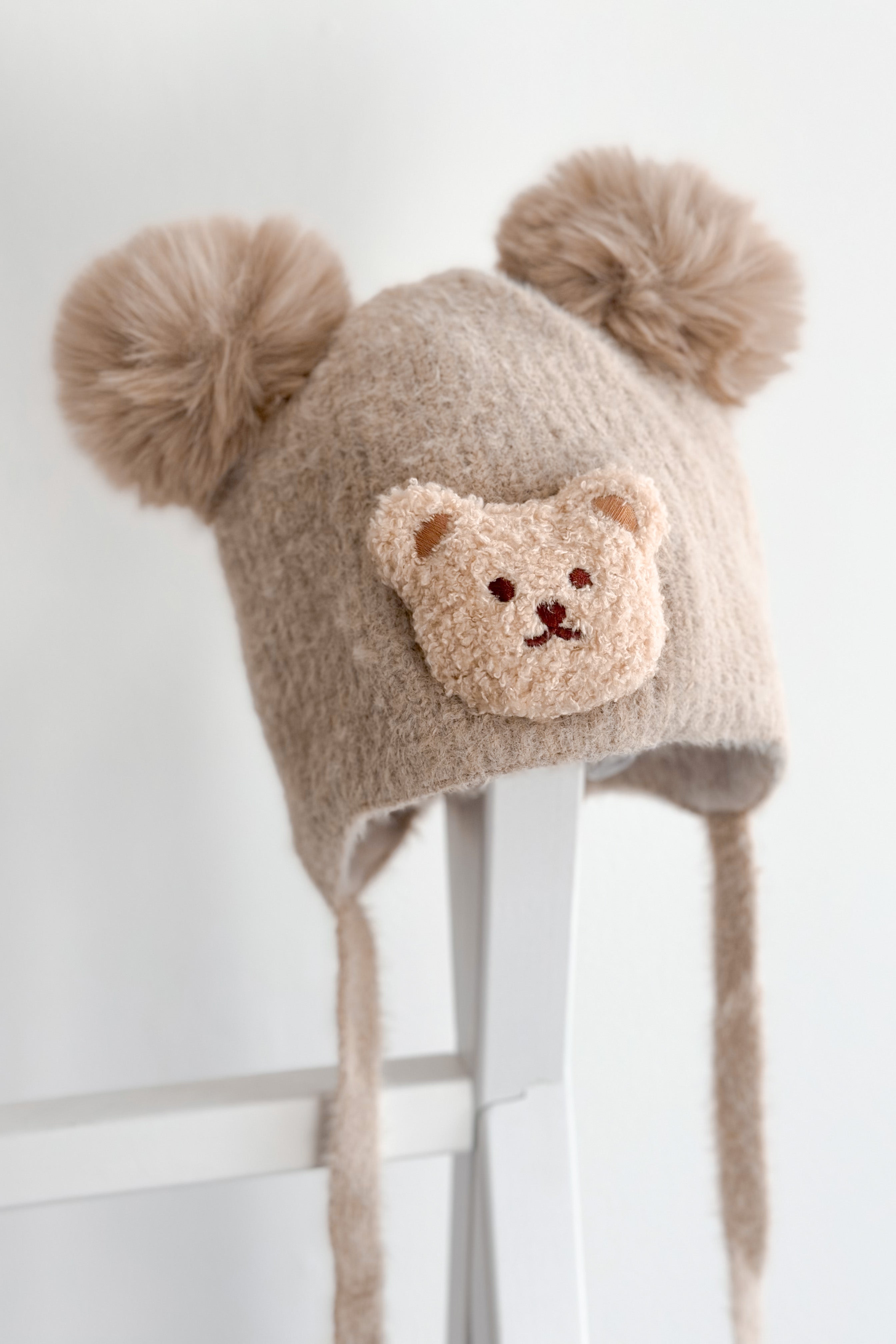 Soft Cashmere Faux Fur Pom Pom Teddy Hat for Women - Winter Beanie for Cold Weather, Outdoor Activities & Fashion Accessory