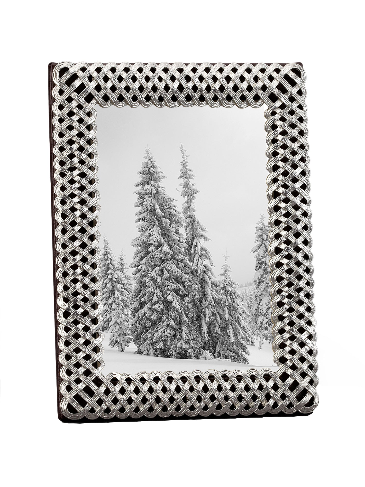 5X7 Platinum Braid Frame - Elegant Photo Display for Weddings, Anniversaries & Home Decor