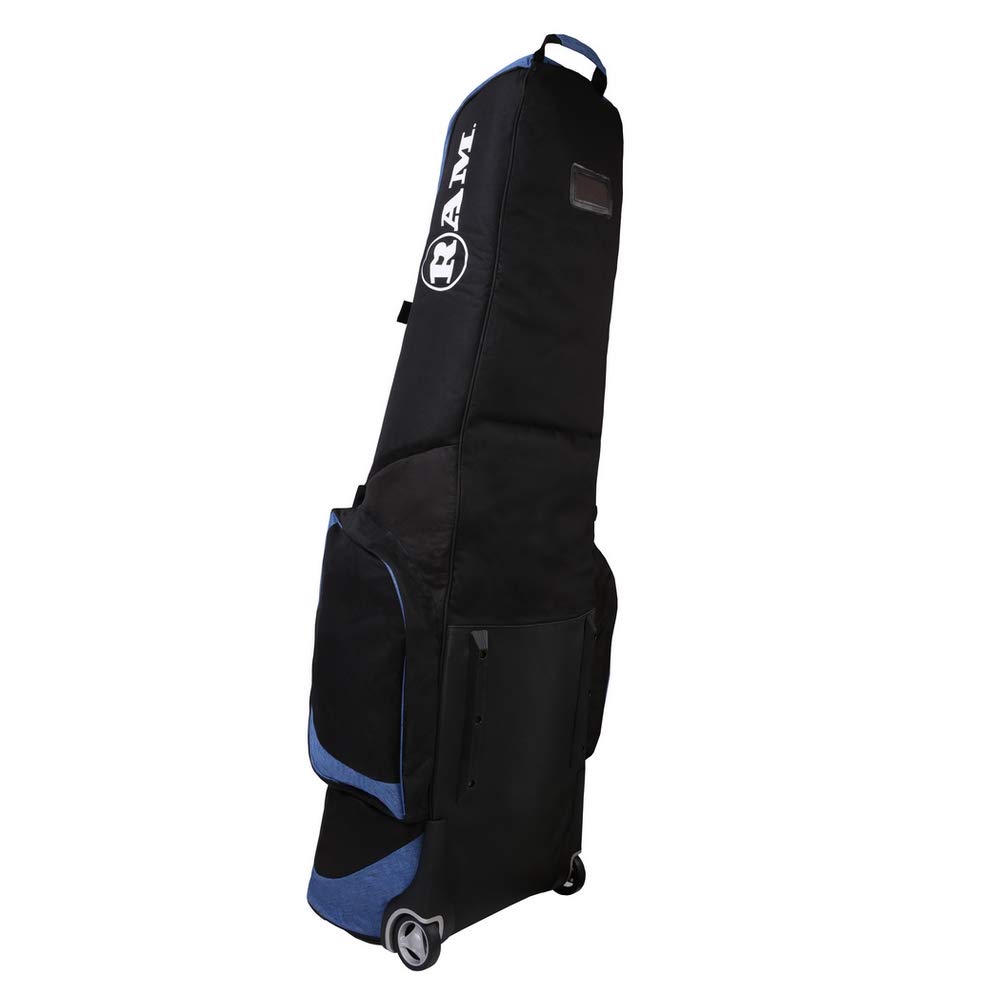 Ram FX Golf Travel Cover Deluxe Padded Wheeled Flight Bag - Premium Protection for Golf Clubs During Air Travel and Storage