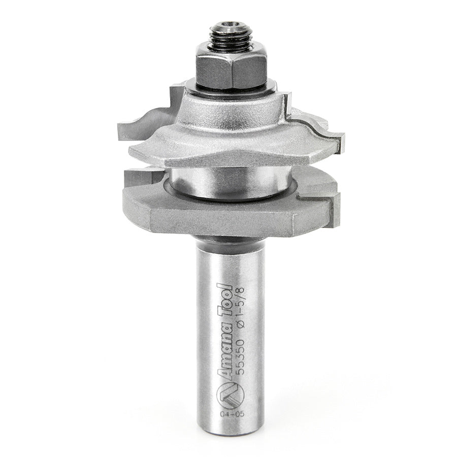Amana 55350 Ogee Stile & Rail 1/2 Shank Router Bit for Woodworking & Cabinet Making - Perfect for Door Panels & Furniture Edging