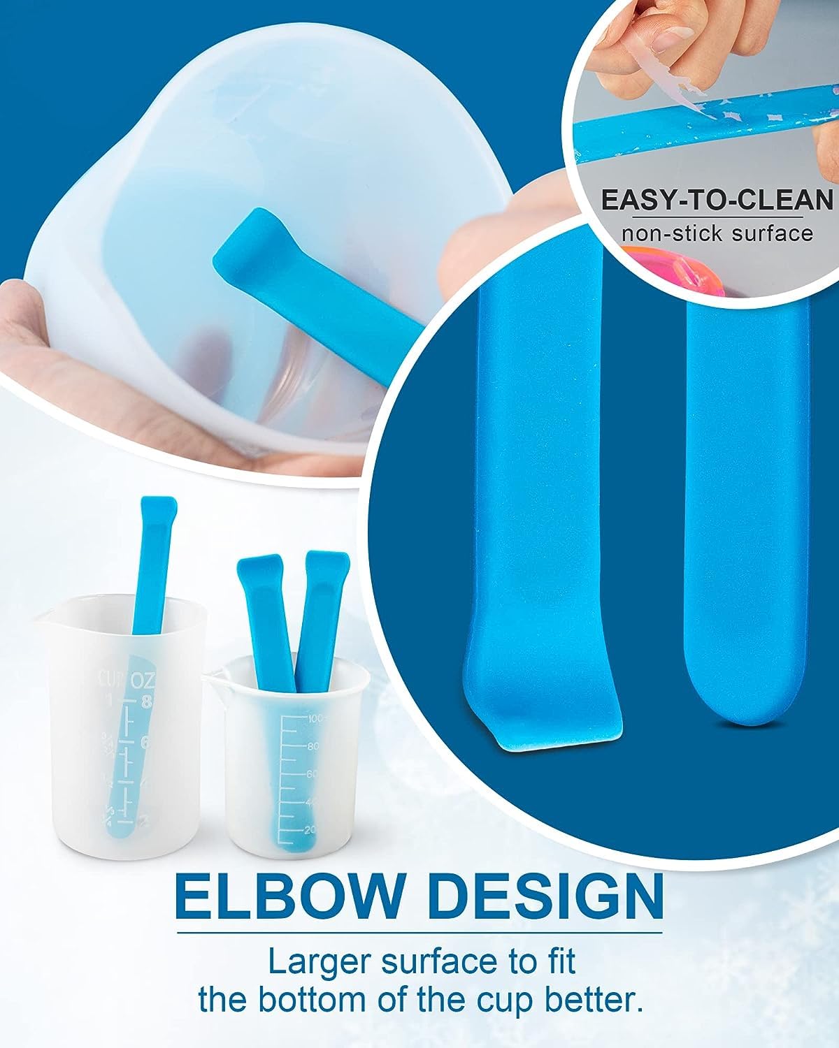 Premium Silicone Measuring Cup Kit - 8oz (250ml & 100ml) Reusable Resin Mixing Cups with Pipettes & Stir Sticks for Epoxy, Art Crafts, DIY Jewelry Making - Perfect for Resin Casting, Soap Making, and Kitchen Measurements