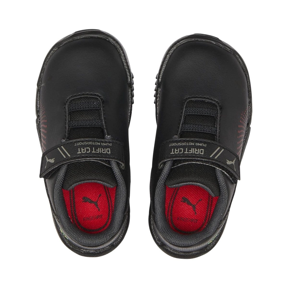 PUMA Kids Scuderia Ferrari Drift Cat Decima Hook & Loop Motorsport Black Sneakers - Lightweight & Comfortable for Boys & Girls - Perfect for Racing, School & Casual Wear