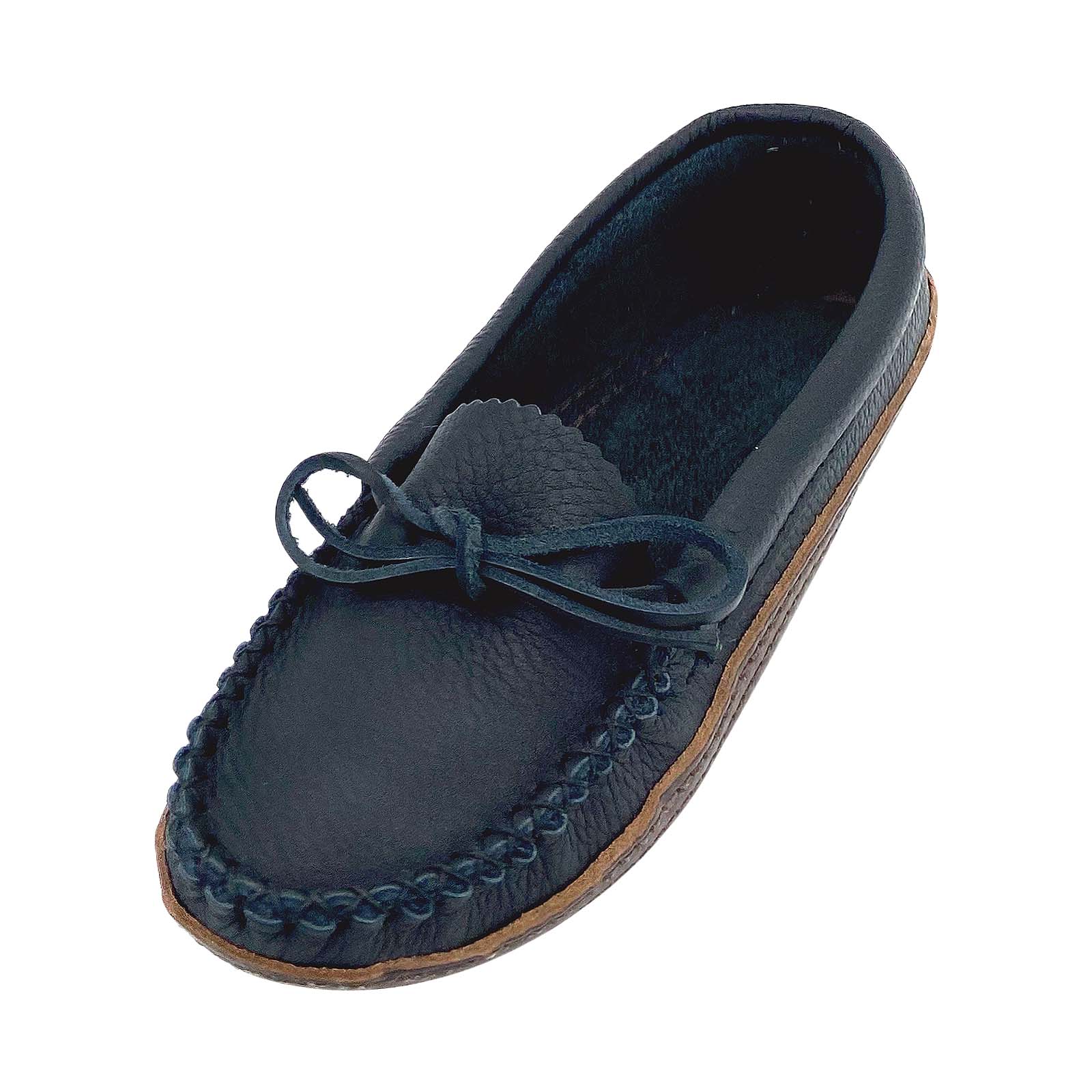 Women's Genuine Moose Hide Earthing Moccasins - Soft Leather Indoor/Outdoor Slippers for Grounding & Relaxation at Home, Yoga, or Meditation