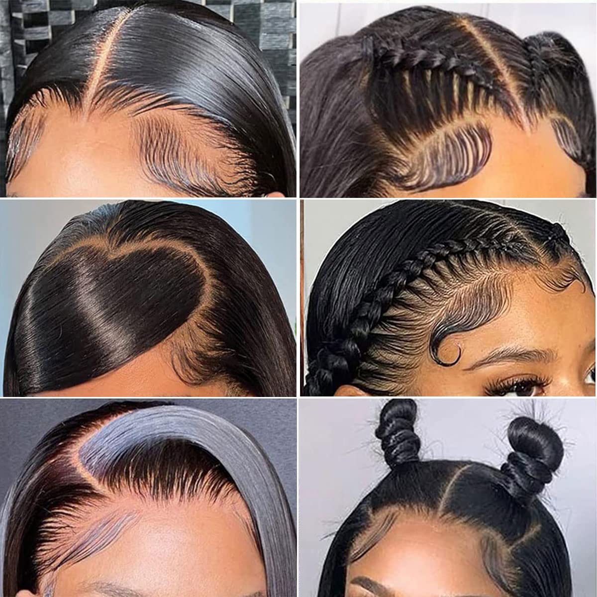 13x6 HD Lace Front Human Hair Wigs - 24 Inch Straight Glueless Wig 200% Density Pre-Plucked for Women | Natural Black Straight Hair | Perfect for Daily Wear, Parties & Special Occasions