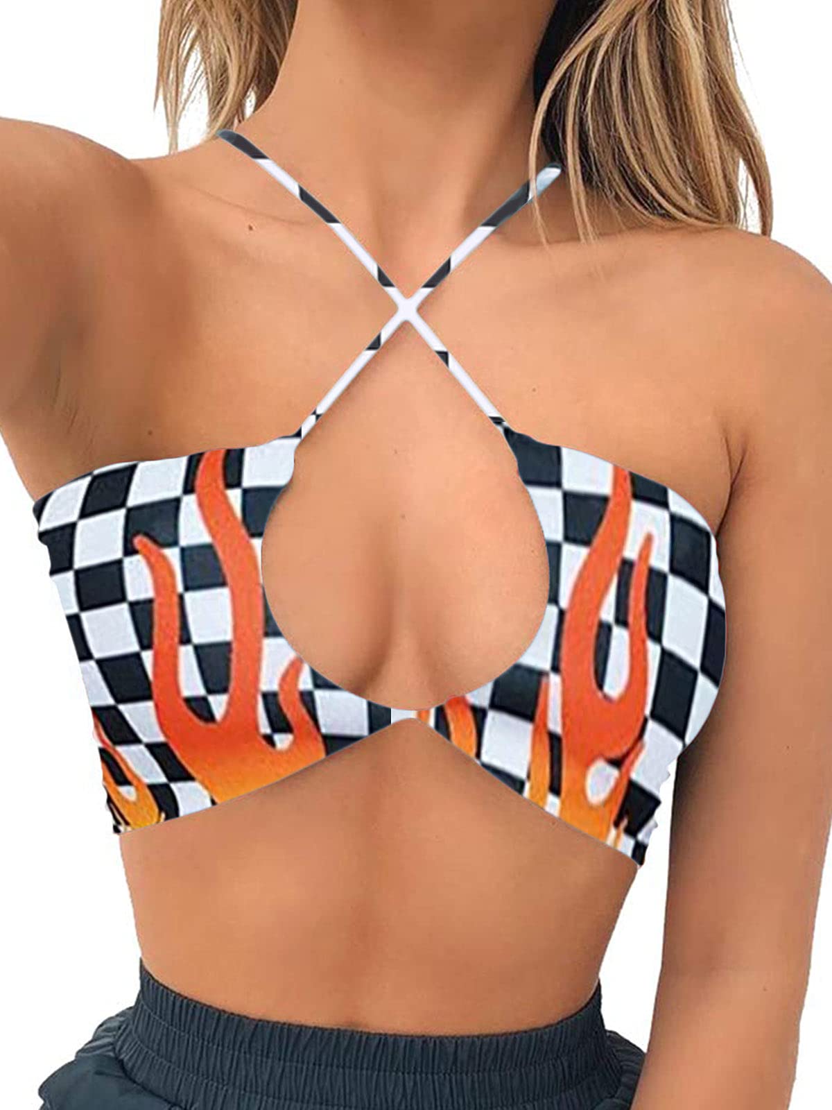 Sexy Women's Festival Outfits - Stylish Concert Crop Top for Music Events, Parties & Summer Outings