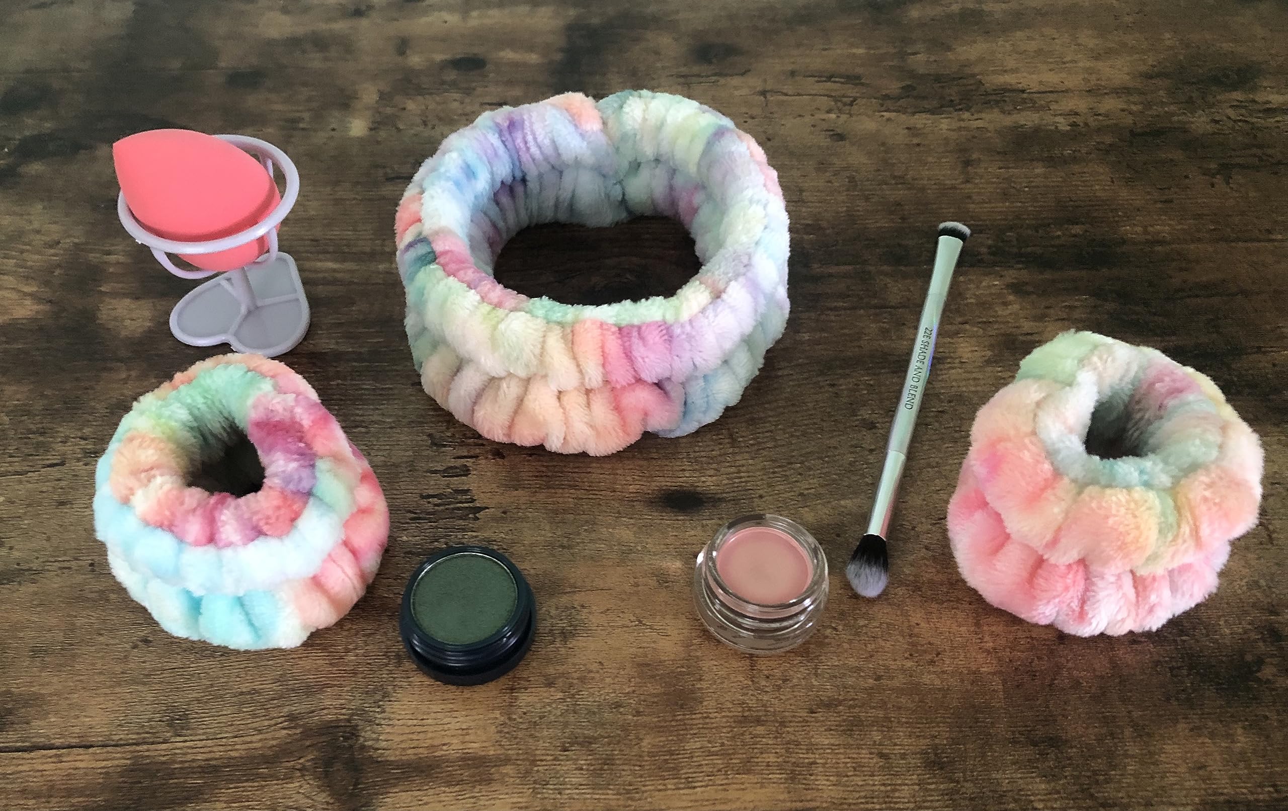 Soft Microfiber Spa Headband for Women & Teens - Tie Dye Face Washing Headband, Makeup & Skincare Hair Accessory - Perfect for Facial Cleansing, Spa Days & At-Home Beauty Routines